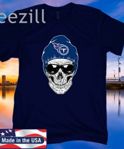 NFL Tennessee Titans 079 Skull Rock With Beanie TShirt