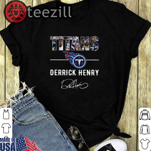 Nice Tennessee Titans Derrick Henry Signature Tshirt