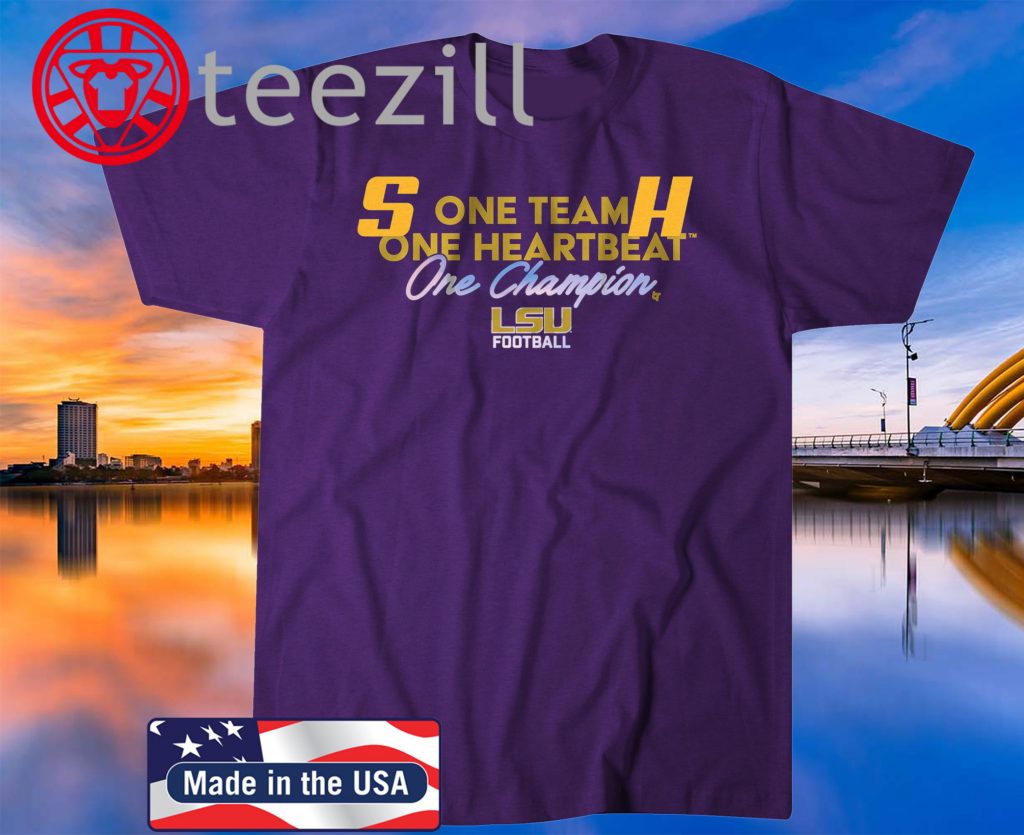 Lsu Tigers 2020 National Championship One Team One Heartbeat Shirt
