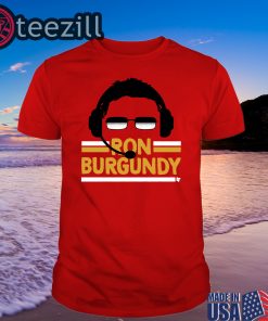 Ron Burgundy And Gold TShirt - Limited Edition Official