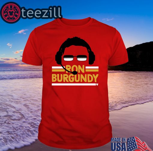 Ron Burgundy And Gold TShirt - Limited Edition Official