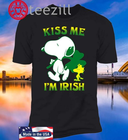 Snoopy Kiss Me I'm Irish Clover Shirt St Patrick’s Day TShirt