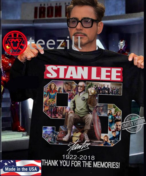 Stan Lee 95 Signatures 1922 2018 Thank You For The Memories TShirt