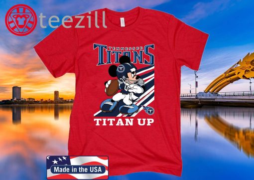 Tennessee Titans Slogan Titan Up Mickey Mouse NFL TShirt
