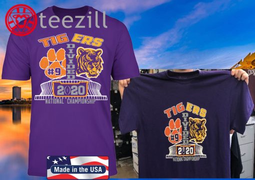 Tigers Divided 2020 T-Shirt - LSU and Clemson Tshirt