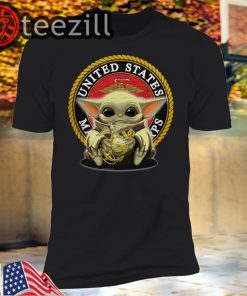 United States Marines Corps Veteran Baby Yoda T-shirt
