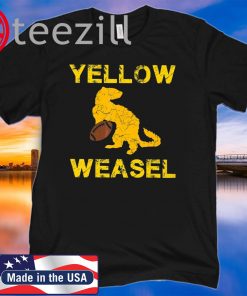 Vintage Yellow Weasel Football TShirt