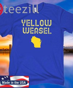 Yellow Weasel Blue Shirt