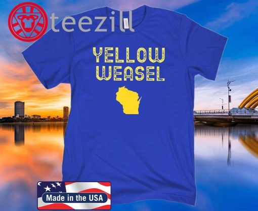 Yellow Weasel Blue Shirt