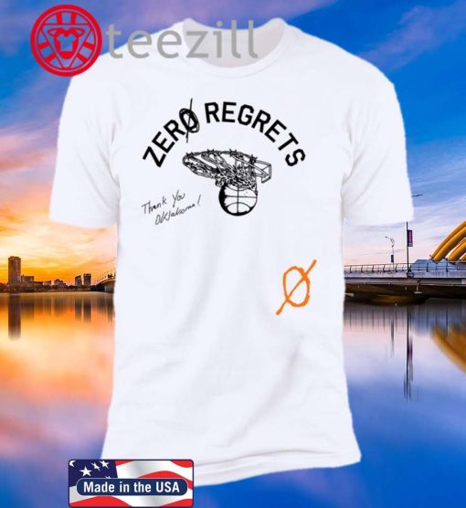 Zero Regrets Thank You Oklahoma Logo Shirt