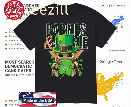 Baby Yoda Barnes And Noble Shamrock St.Patrick's Day 2020 Shirt