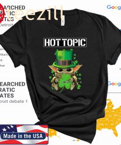 Baby Yoda Hottopic Shamrock St.Patrick's Day 200 Shirt