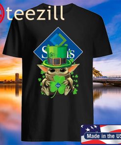 Baby Yoda Sam's Club Shamrock St.Patrick's Day 2020 TShirt