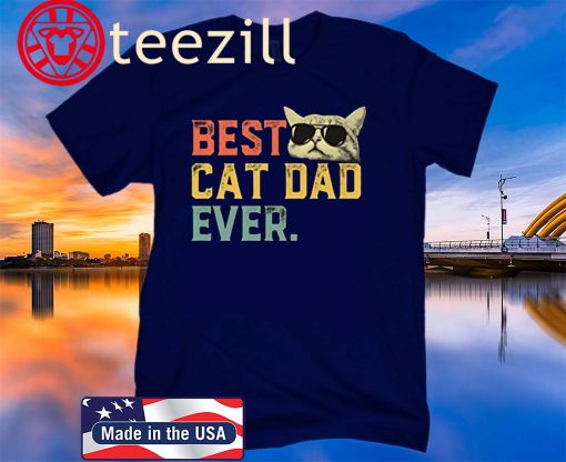 Best Cat Dad Ever T-Shirt Cat Daddy Gift T Shirt Fathers Day 2020