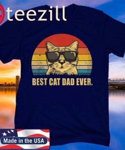 Best Cat Dad Ever Vintage Cat Father 2020 Shirt