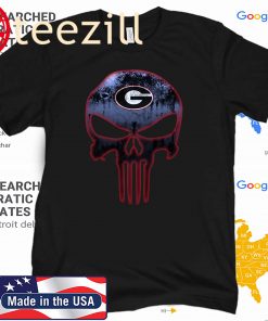 Georgia Bulldogs Football The Punisher Skull TShirt
