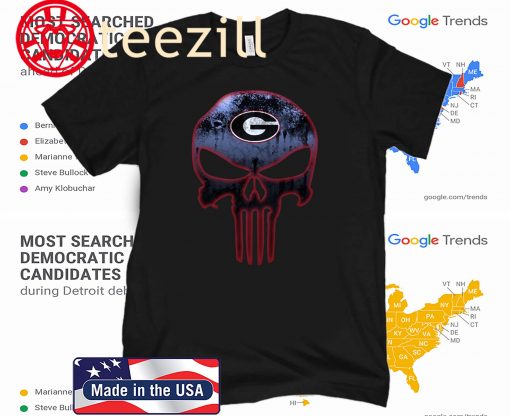 Georgia Bulldogs Football The Punisher Skull TShirt