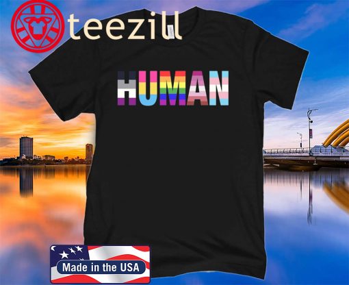 HUMAN FLAG LGBT GAY PRIDE MONTH TRANSGENDER 2020 TEE SHIRT