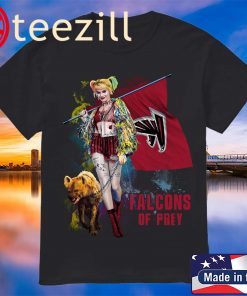 Harley Quinn Atlanta Falcons Of Prey Logo Shirt