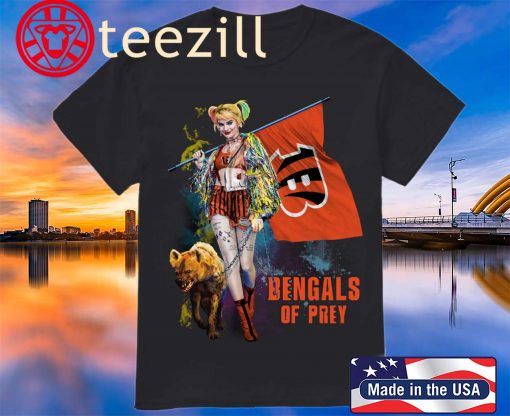 Harley Quinn Cincinnati Bengals Of Prey Logo Shirt