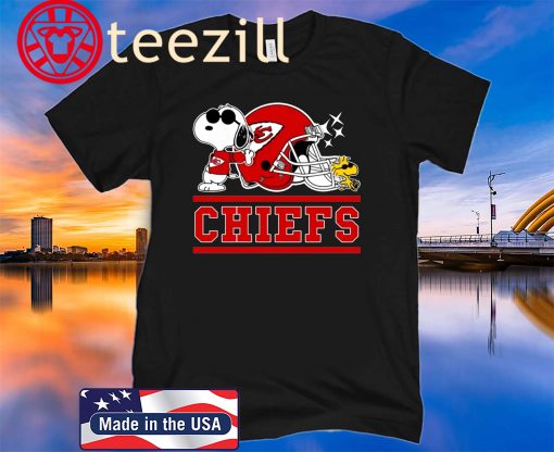 Kansas City Chiefs Joe Cool And Woodstock Snoopy Mashup Shirt