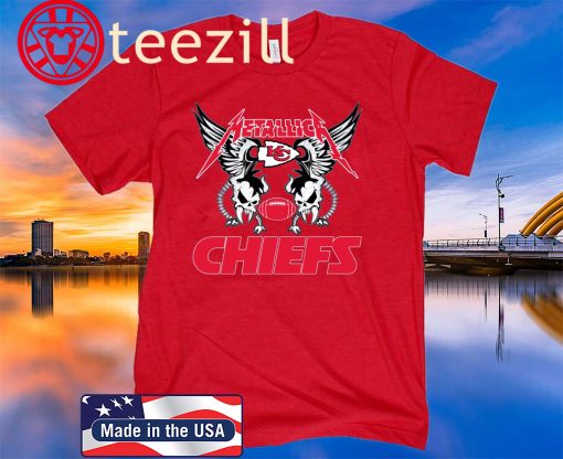 Kansas City Chiefs Metallica Heavy Metal Football T-Shirt