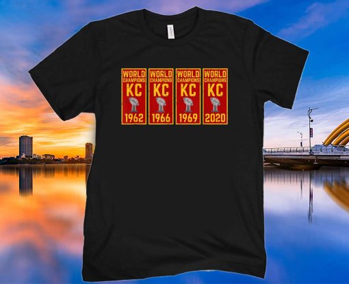 Kansas City Football KC Faithful 2020 Title Banner Champions T-Shirt