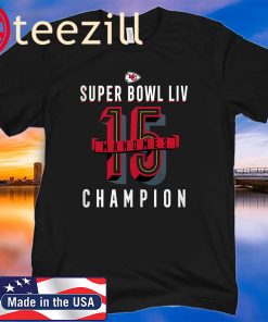 Mahomes Black Kansas City Chiefs Super Bowl LIV Champions TShirt