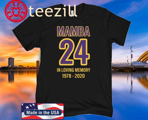 Mamba 24 In Loving Memory Kobe 1978 2020 Uniex Shirt