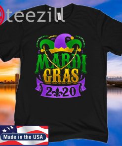 Mardi Gras 2020 Fleur de Lis Beads Souvenir Shirt