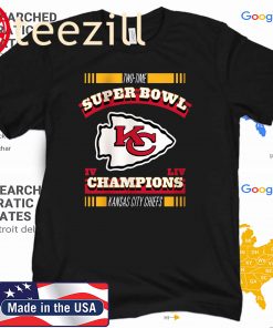 NFL Kansas City Chiefs 2-Time Super Bowl Champions TShirt