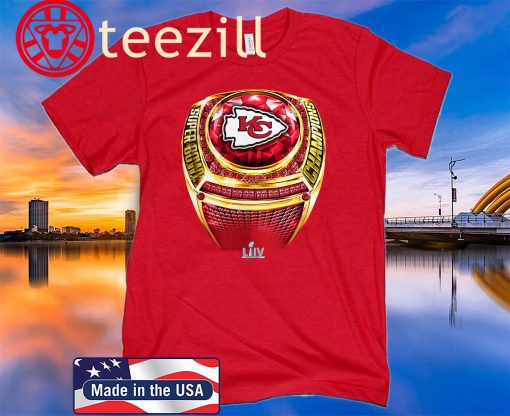 NFL Pro Line by Fanatics Branded Red Kansas City Chiefs Super Bowl LIV Champions Ring Shirt