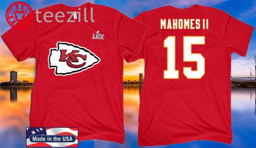NFL Super Bowl LIV Bound Kansas City Chiefs Patrick Mahomes #15 T-Shirt