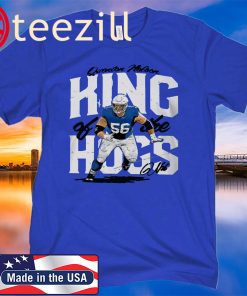QUENTON NELSON KING OF THE HOGS KING OF HOGS ZAK KEEFER T-SHIRT