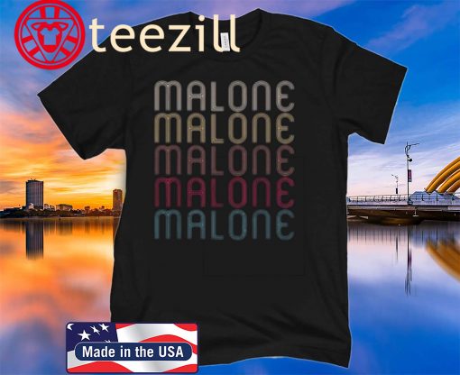 Retro Vintage Style Name Gift Poster Malone T-Shirt