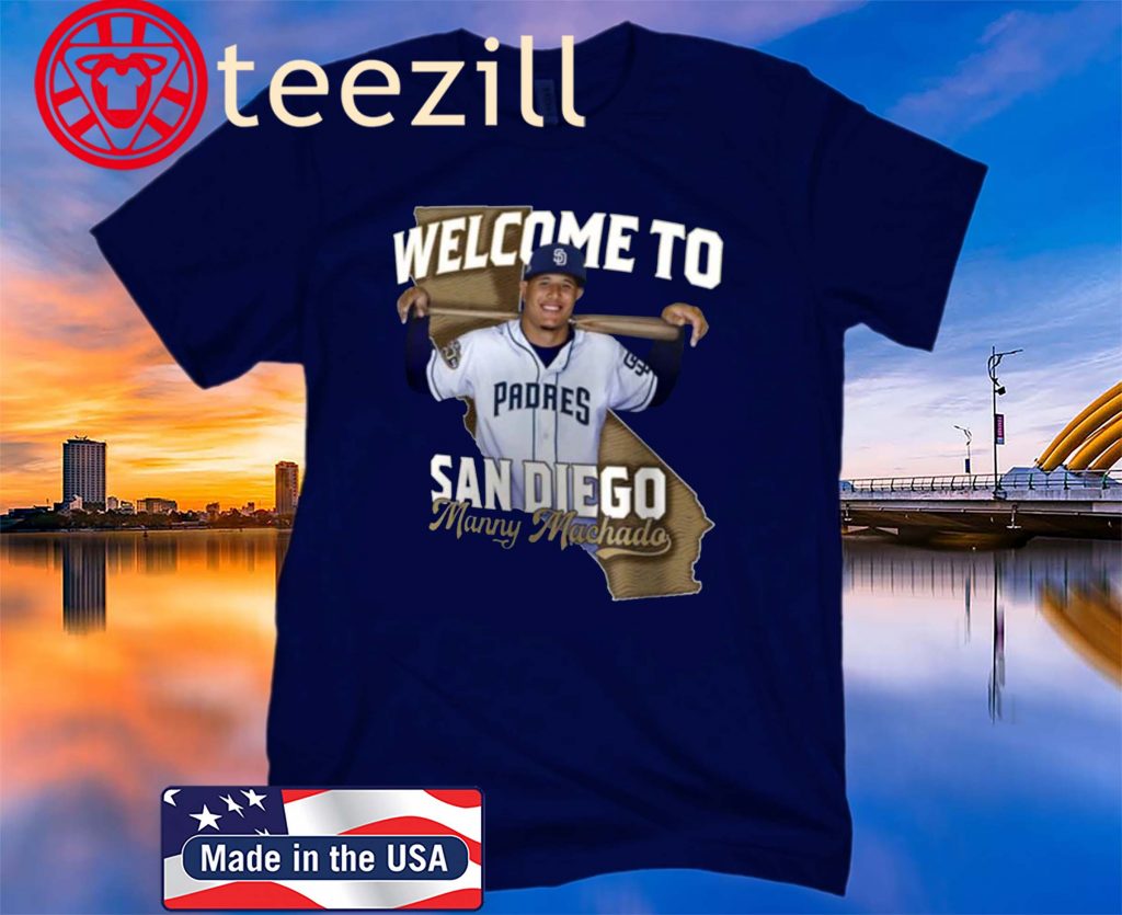 San Diego Padres Manny Machado “Welcome To San Diego” T-Shirt - Image 2