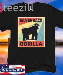 Silverback Gorilla Vintage Retro TShirt