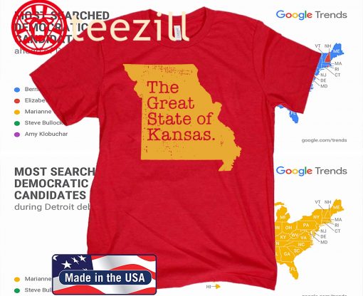 The Great State Of Kansas T-Shirt - Kansas City Chiefs KC
