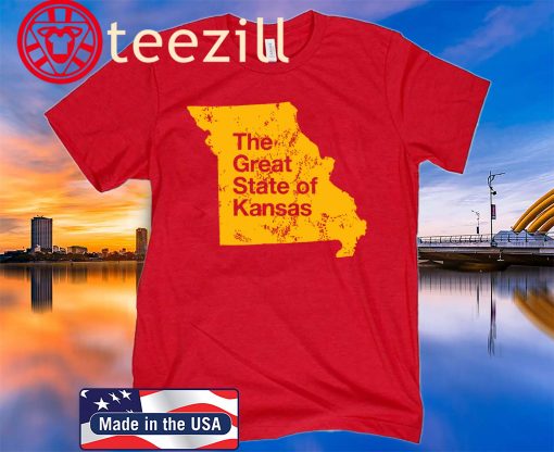 The Great State of Kansas Missouri Map Shirts