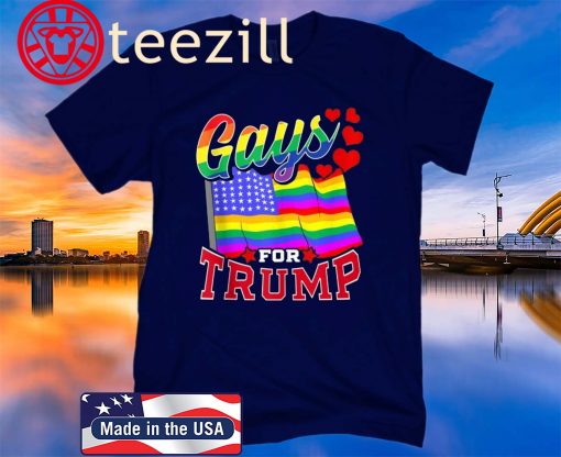 Trump Pride USA Flag LGBT 2020 Election Rainbow Shirts
