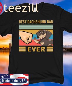 Vintage Best dachshund dad ever gift shirt