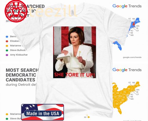 Women's Nancy Pelosi Meme She Tore It Up Trump Speech Shirt
