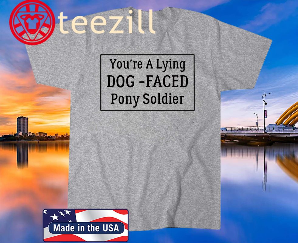 lying dog faced pony soldier tee shirt