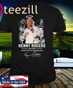 81 Kenny Rogers Legend 1938 2020 Thank You For The Memories Signature T-Shirt