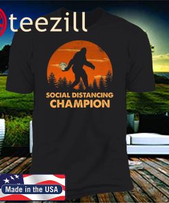 Bigfoot Toilet Paper Social Distancing Champion 2020 Sunset Shirt