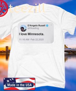 D'angelo Russell Tweet I Love Minnesota T-Shirts