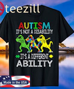It's Not A Disability Ability Autism Dinosaur Dabbing Gift Classic T-Shirt