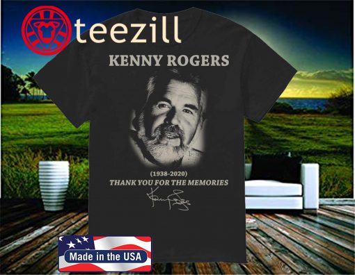 Kenny Rogers 1938 2020 Thank You For The Memories Signature Classic T-Shirt
