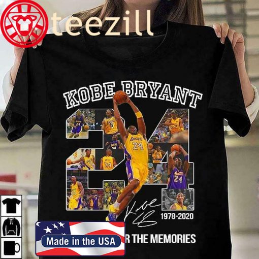 Kobe Bryant Thank You For The Memories Number 24 Men'S T-Shirt Los Angeles Lakers Legend