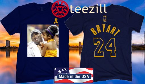 Los Angeles Lakers Kobe Bryant Black Kobe and Gigi Bryant Shirt